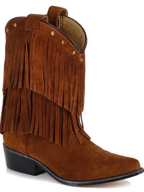 Shyanne Other - Shyanne Brown Suede Fringe Western Kids Boots